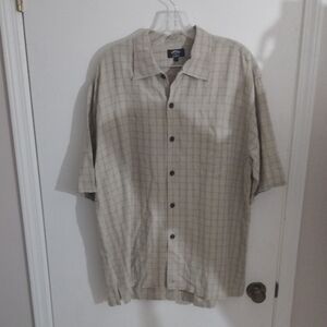 Callaway Men's Light Beige Plaid Shirt